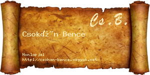 Csokán Bence névjegykártya